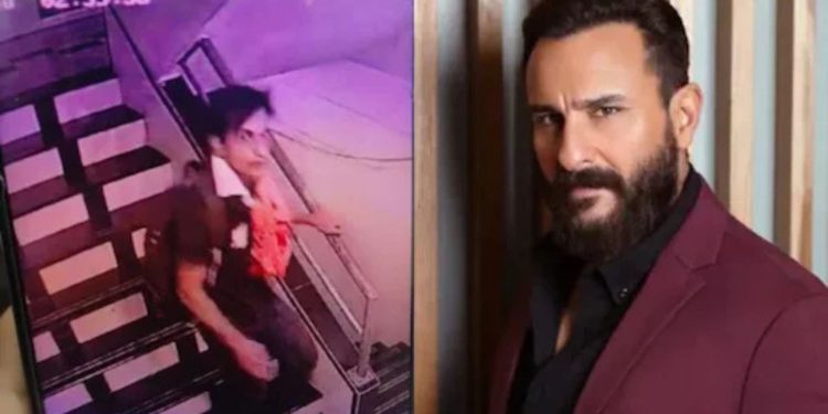 Saif Ali Khan's Attacker Seen on CCTV in Building Staircase