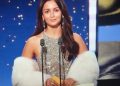 Alia Bhatt BAFTA 2026 stage appearance while presenting Best Film Not in the English Language award