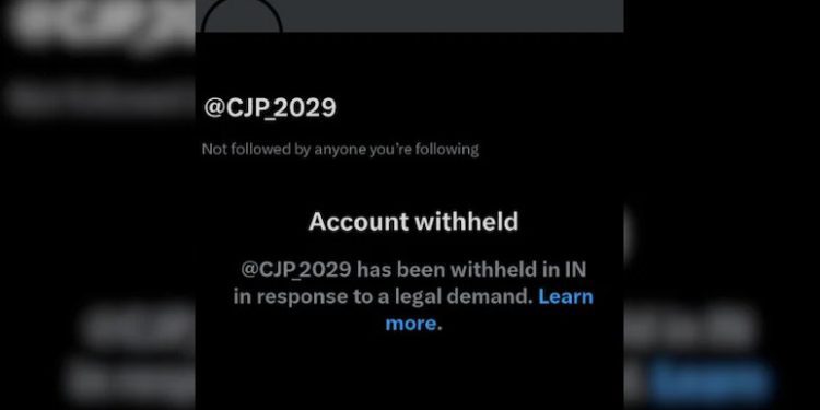 CJP founder Abhijeet Dipke reacting after CJP’s X account was withheld in India