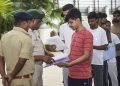 Students arriving for the NEET (UG) 2026 examination at an exam centre